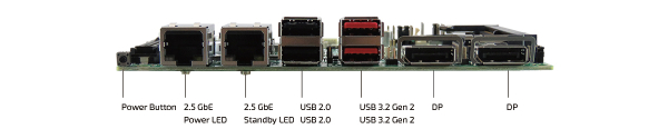 3.5"-SBC-EKL Rear I/O Ports